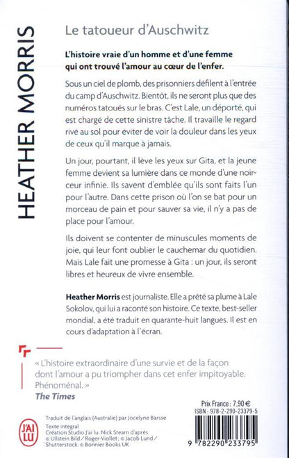 Back cover of Le tatoueur d'Auschwitz