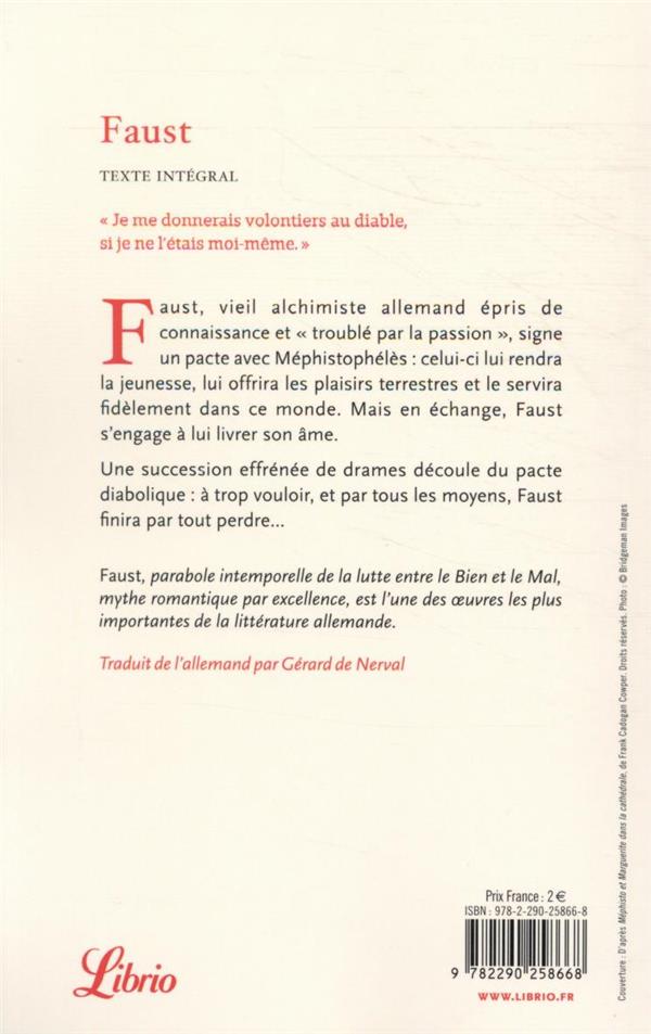 Back cover of Faust