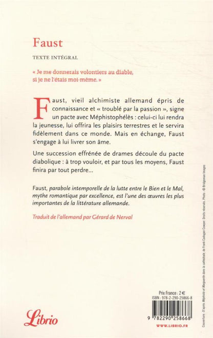 Back cover of Faust