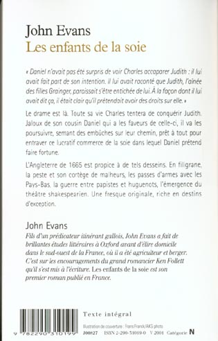 Back cover of Enfants de la soie (les)