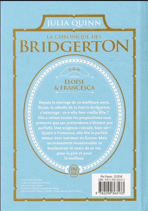 Back cover of La chronique des Bridgerton : Intégrale vol.3 : Tomes 5 et 6                     (édition de luxe)