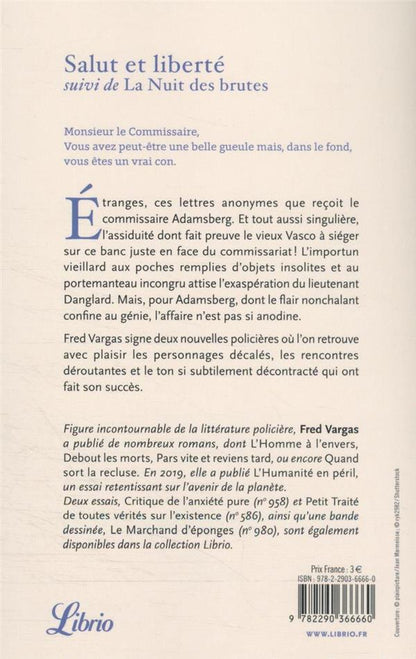 Back cover of Salut et liberté ; la nuit des brutes