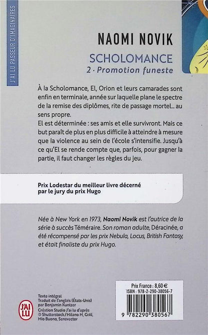 Back cover of Scholomance Tome 2 : Promotion funeste
