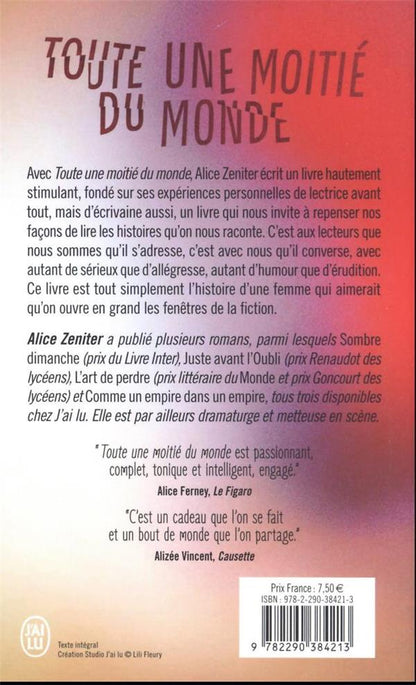 Back cover of Toute une moitié du monde