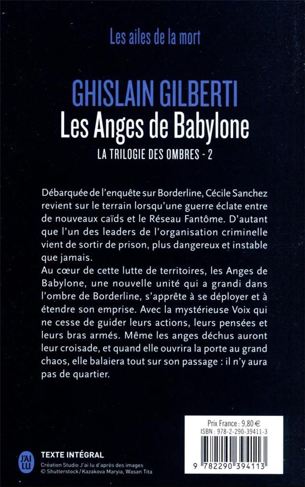 Back cover of La trilogie des ombres Tome 2 : Les anges de Babylone