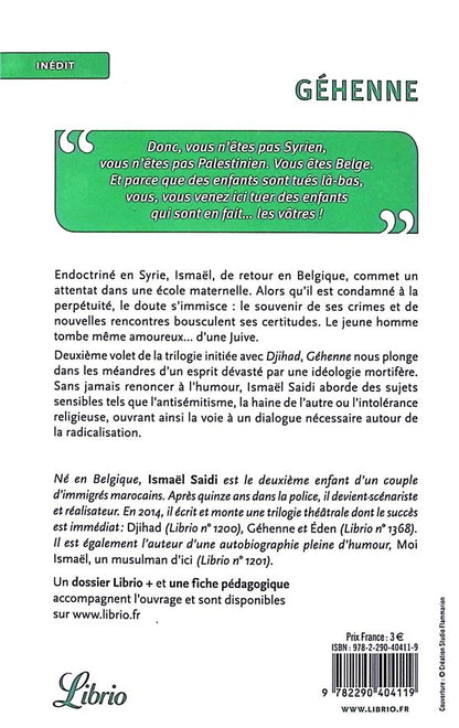 Back cover of Géhenne