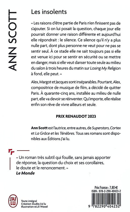 Back cover of Les insolents