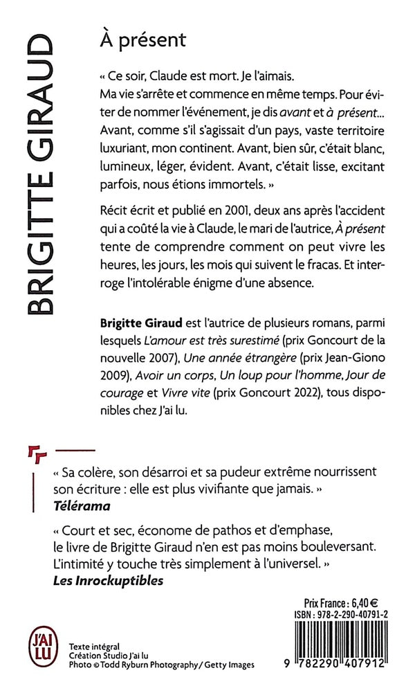 Back cover of À présent