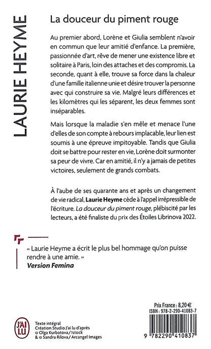 Back cover of La douceur du piment rouge