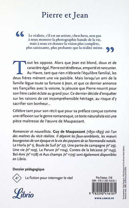 Back cover of Pierre et Jean