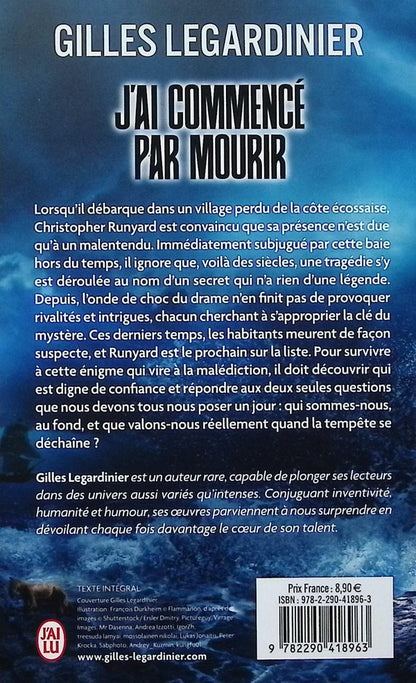 Back cover of J'ai commencé par mourir