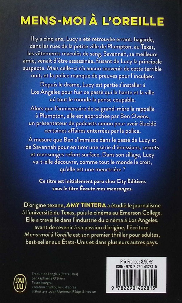 Back cover of Mens-moi à l'oreille