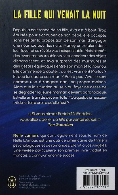 Back cover of La fille qui venait la nuit