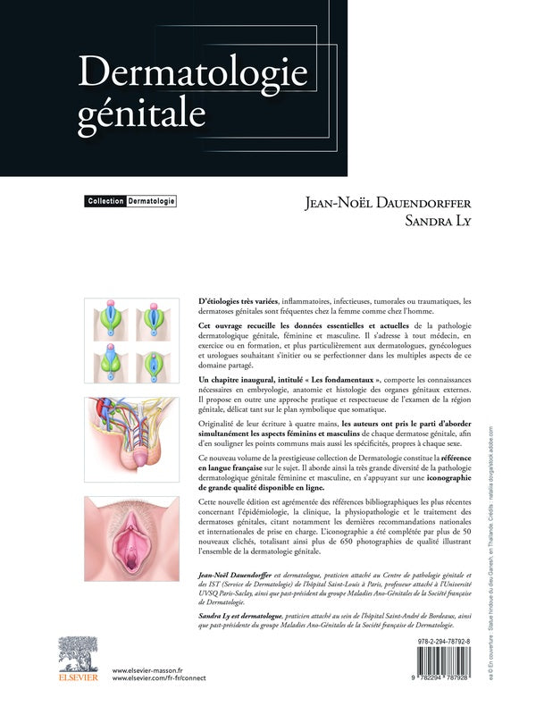 Back cover of Dermatologie génitale : masculine et féminine (2e édition)
