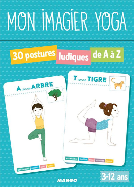 Front cover of Mon imagier yoga : 30 postures ludiques de A à Z