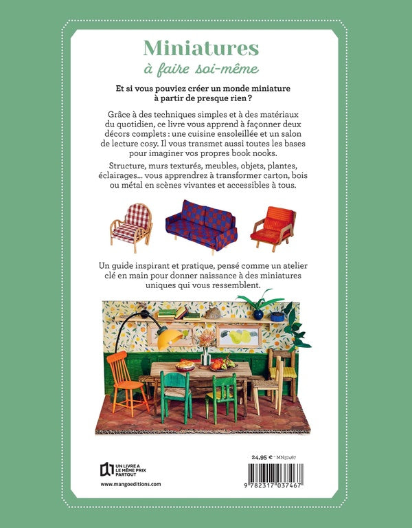 Back cover of Miniatures à faire soi-même : Imaginer et créer ses book nooks et vitrines