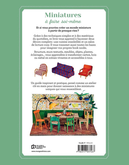 Back cover of Miniatures à faire soi-même : Imaginer et créer ses book nooks et vitrines