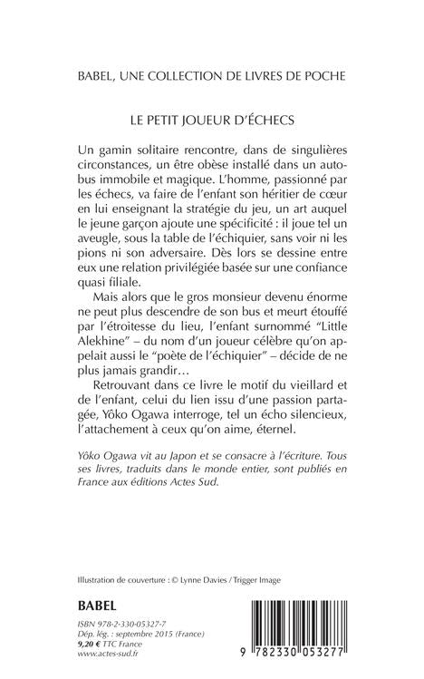 Back cover of Le petit joueur d'échecs
