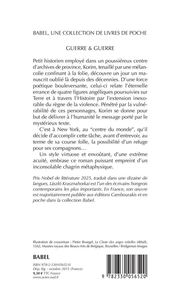 Back cover of Guerre & guerre