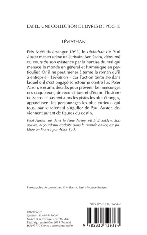 Back cover of Léviathan