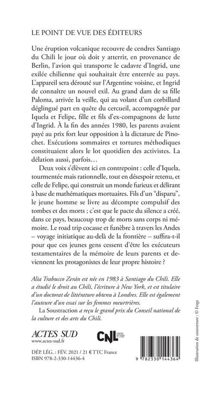 Back cover of La soustraction