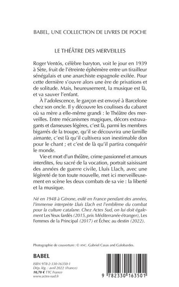 Back cover of Le théâtre des merveilles