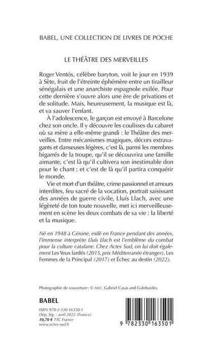 Back cover of Le théâtre des merveilles