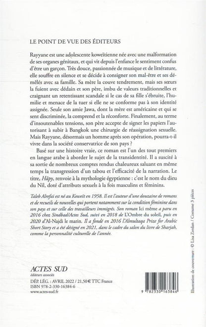 Back cover of Hâpy : histoire d'un transgenre koweïtien