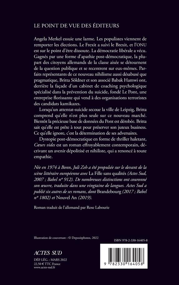 Back cover of Coeurs vides