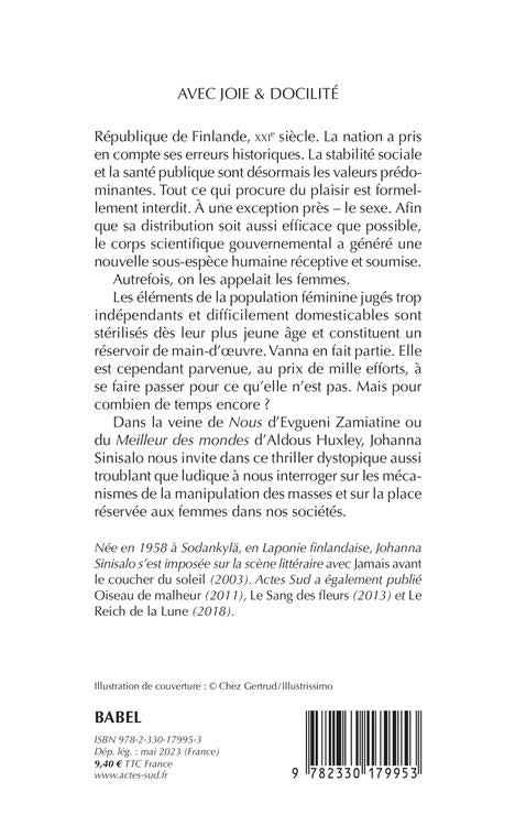Back cover of Avec joie et docilité