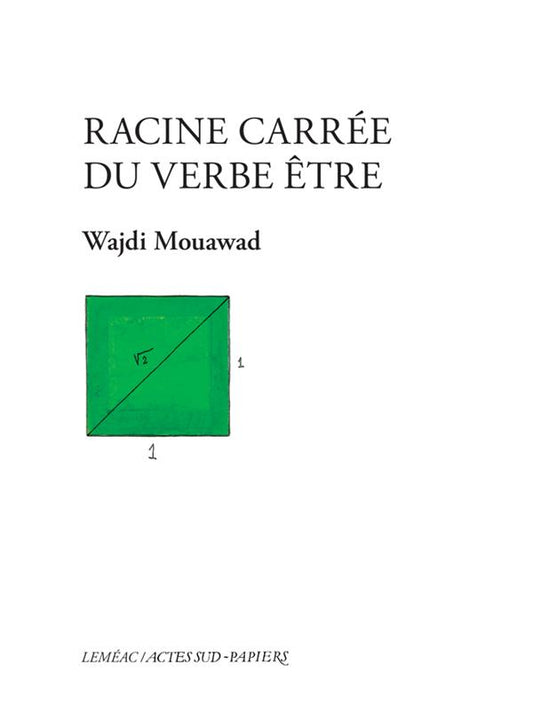 Front cover of Racine carrée du verbe être