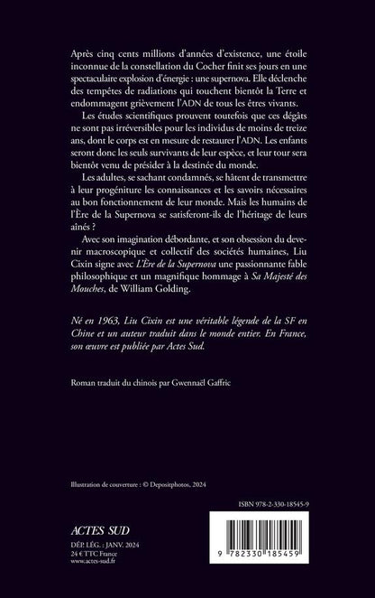 Back cover of L'ère de la supernova
