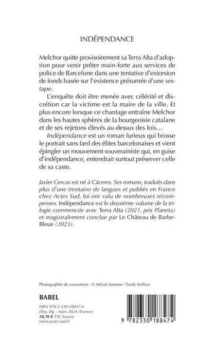 Back cover of Terra Alta Tome 2 : Indépendance                     (Traduction conjointe Karine Louesdon)