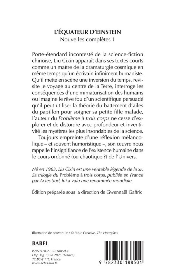 Back cover of L'Équateur d'Einstein : Nouvelles complètes 1