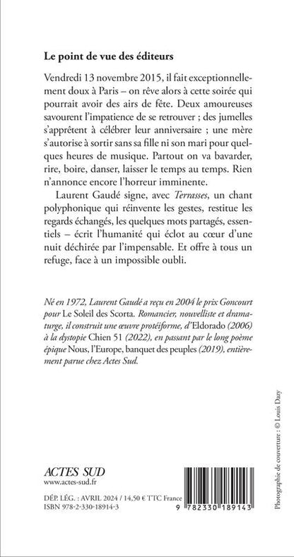 Back cover of Terrasses ou Notre long baiser si longtemps retardé