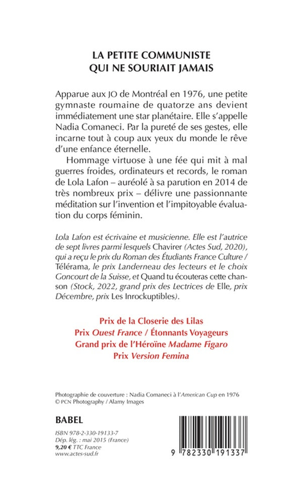 Back cover of La Petite Communiste qui ne souriait jamais