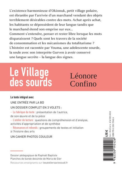 Back cover of Le Village des sourds                     (Postface de Raphaël Baptiste)