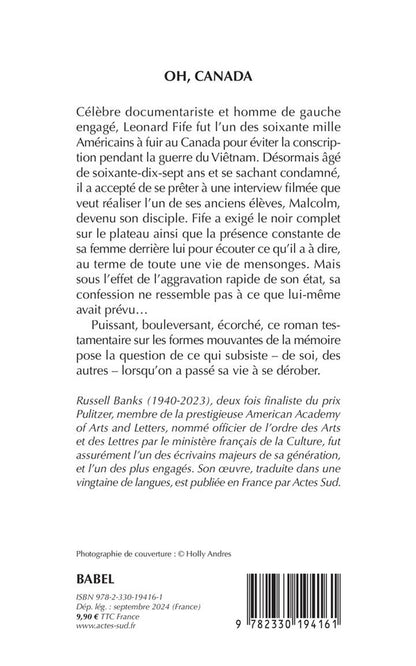 Back cover of Oh, Canada