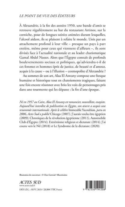 Back cover of Au soir d'Alexandrie