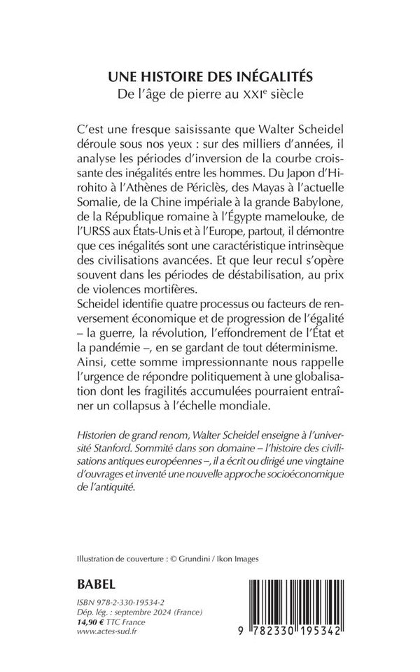 Back cover of Une histoire des inégalités : De l'âge de pierre au XXIe siècle                     (Préface de Louis Chauvel)