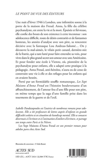 Back cover of Les sept maisons d'Anna Freud