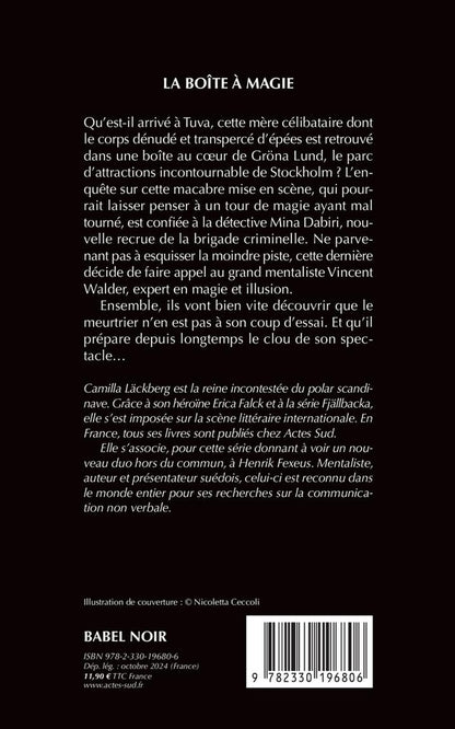 Back cover of La Boîte à magie