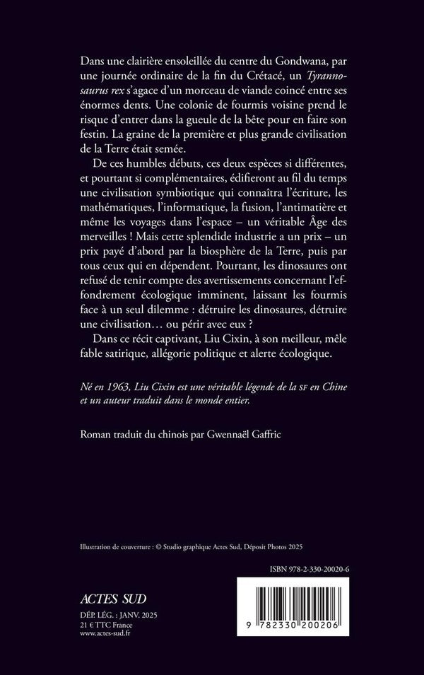 Back cover of Des dinosaures et des fourmis