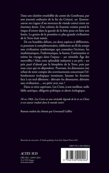 Back cover of Des dinosaures et des fourmis