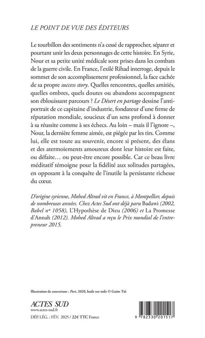 Back cover of Le désert en partage