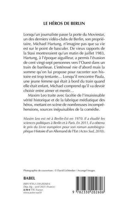 Back cover of Le Héros de Berlin