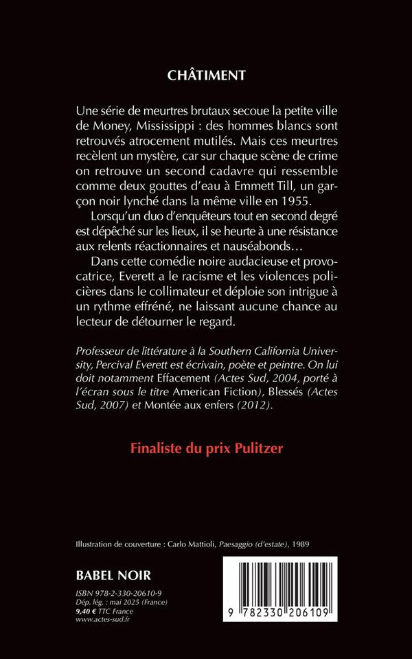 Back cover of Châtiment