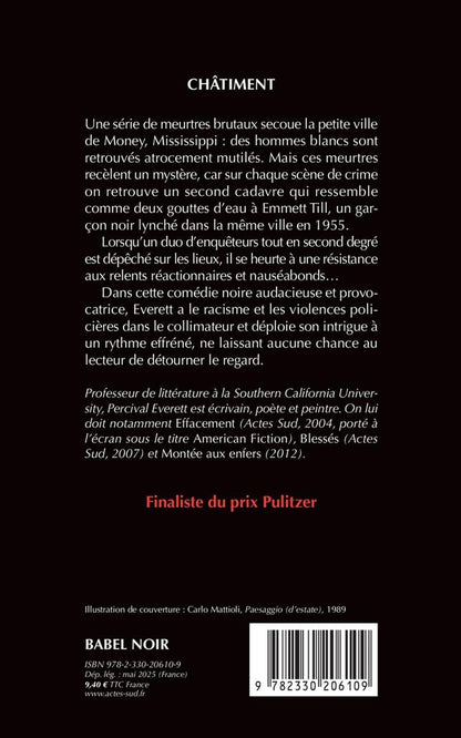 Back cover of Châtiment