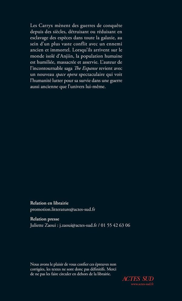 Back cover of La clémence des dieux
