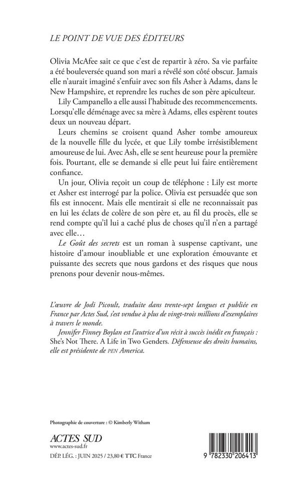 Back cover of Le Goût des secrets